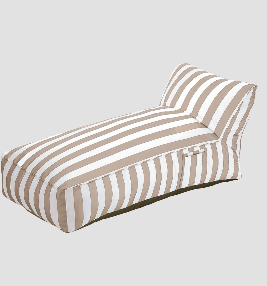 MARIS gultai su baltomis ir smėlio spalvos juostelėmis 70x150x65 cm HOMLA