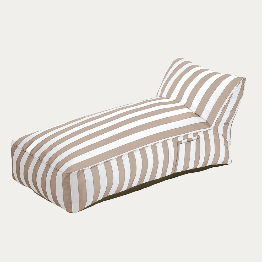 MARIS gultai su baltomis ir smėlio spalvos juostelėmis 70x150x65 cm HOMLA