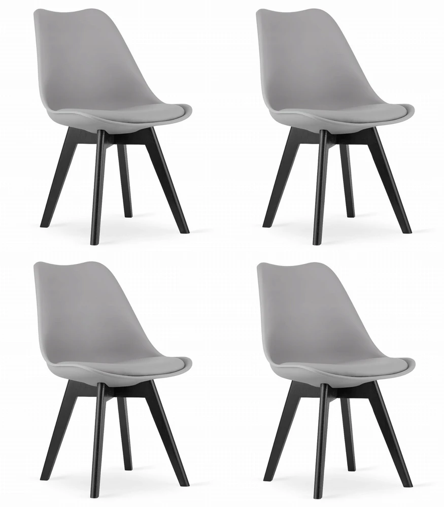 Fromm & Starck Kėdė MARK su pagalvėle, pilka, 82 cm, 4 vnt.