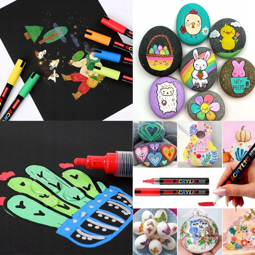 MARKER AKRYLOWY JUODA JUPAI PISAK MAZAKI WODOODPORNY 4mm