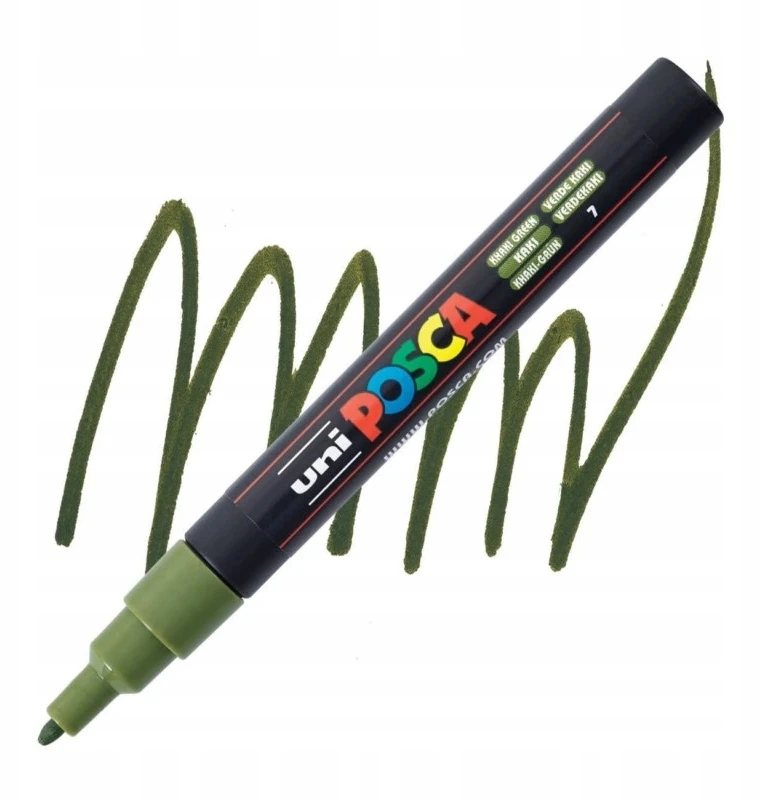 Uni Mitsubishi Pencil Markeris Posca PC-3M Nr.7, žalias