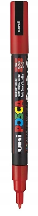 Markeris Posca PC-3M Raudona 6 vnt