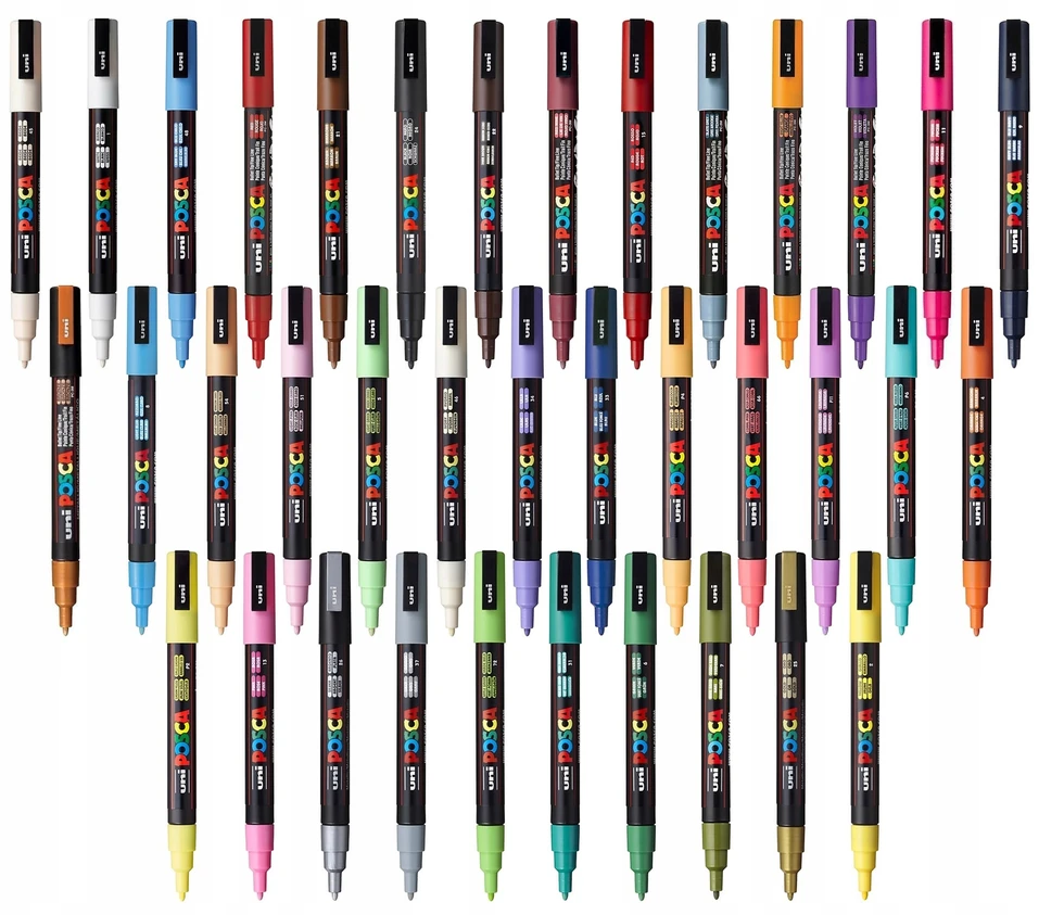 Markeris Posca PC-3M Raudona 6 vnt