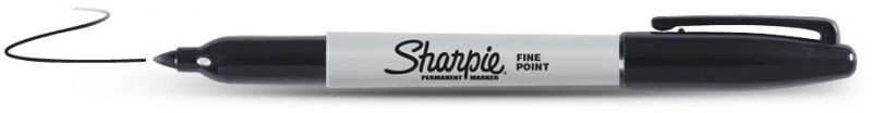 Sharpie FINE juodas žymeklis.