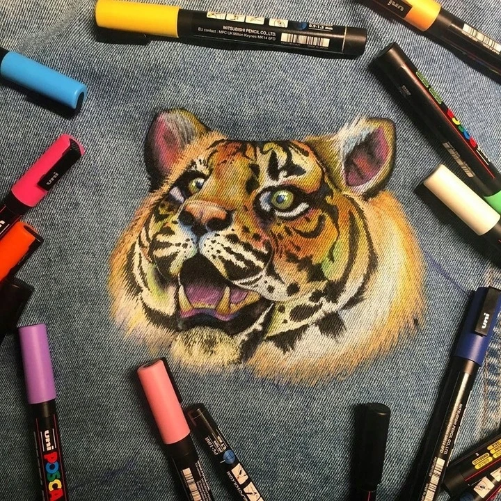Uni Markeris Teptukas Rožinė - POSCA - Opačus - Vandens pagrindu - Plastikas - Linijos plotis: 1-10 mm