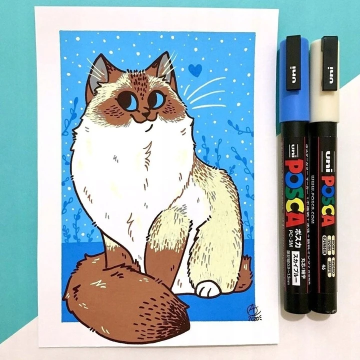 Uni Markeris Teptukas Rožinė - POSCA - Opačus - Vandens pagrindu - Plastikas - Linijos plotis: 1-10 mm