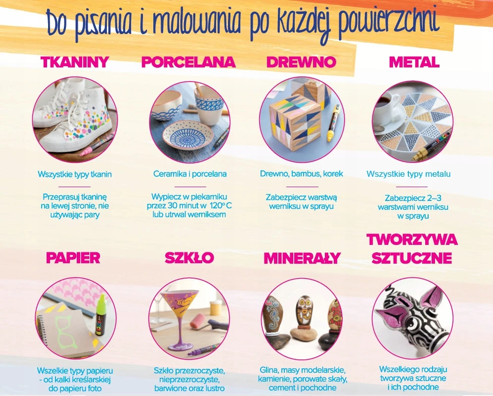 Uni Markeris Teptukas Rožinė - POSCA - Opačus - Vandens pagrindu - Plastikas - Linijos plotis: 1-10 mm