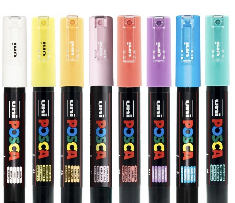 Markerių rinkinys POSCA PC-1M, pasteliniai, 8 vnt.