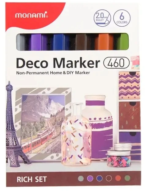 Markery akrylowe Deco Marker B 460 6 kol. Rich MonAmi (2080001504)