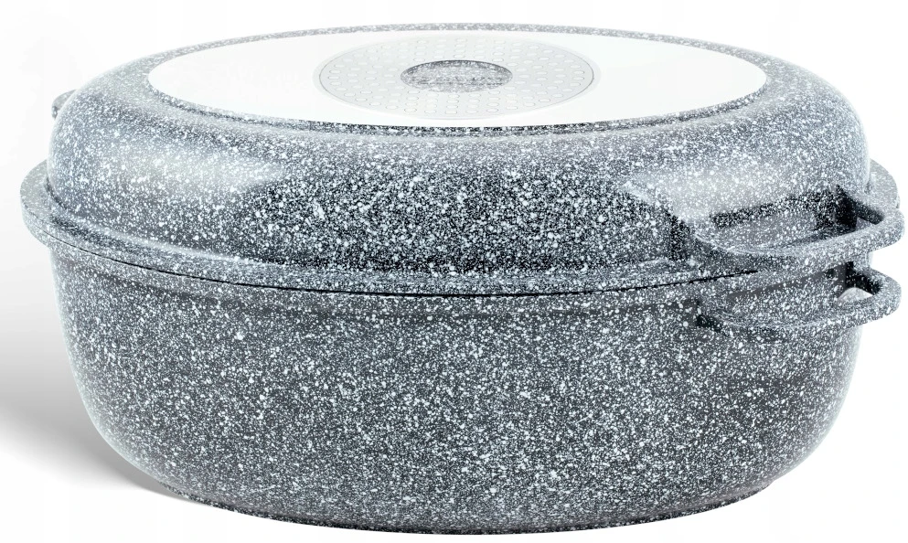 Marmurinė GOOSE keptuvė 8l 38cm GRILL keptuvė 3in1 puodas 4602