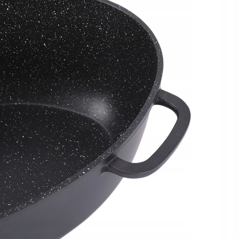 Marmurinė keptuvė 8 l žąsų viryklė + kvapioji priemonė DIDELI INDUKCIJA 38 CM Cheffinger