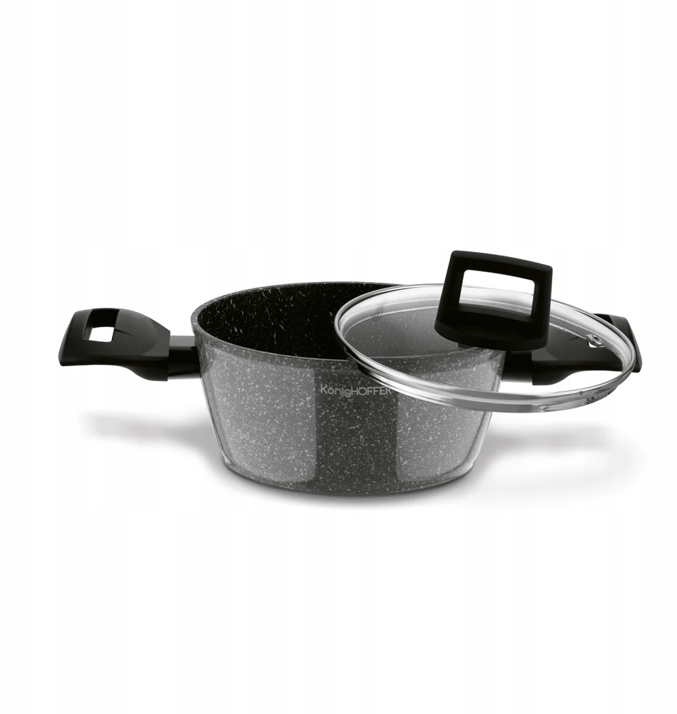 MARMURINIS PUODAS INDUKCINIS DANGIS MAŽAS DUJINĖS Konighoffer Yukon 1,2 l 16 cm