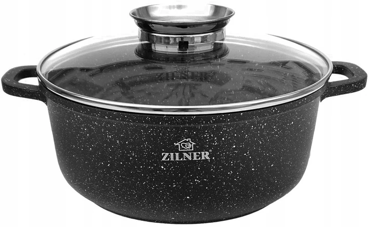 Marmurinis puodas su dangteliu AROMA KNOB kepimo indas 2,3L / 20cm ZILNER