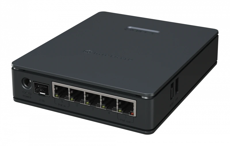 Maršrutizatorius „MikroTik“ | „RouterOS L4“ tarptautinė versija | „hAP ax S“ | 802.11ax | 10/100/1000 Mbit/s | Ethernet LAN (RJ-45) jungtys 5 | Tinklo ryšio palaikymas: ne | MU-MiMO: ne | nėra mobiliojo plačiajuosčio ryšio