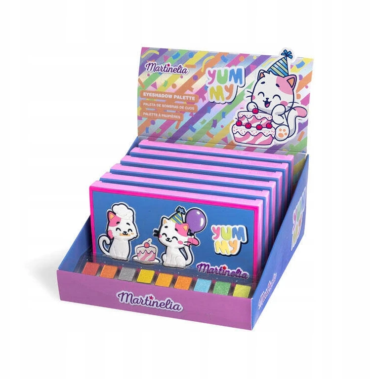Martinelia KITTEN KITS AKKIŲ TUŠĖLIŲ KOSMETIKOS RINKINYS PALETĖ VEIDRODŽIO PALETĖ