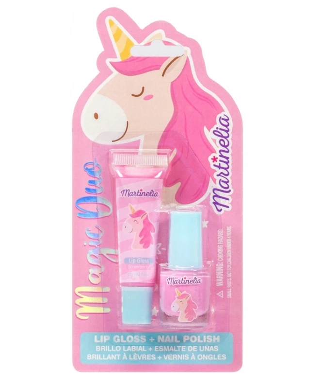 Aquarius MARTINELIA Little Unicorn rinkinys 1 lūpų blizgis, 1 nagų lakas (Violetinis)