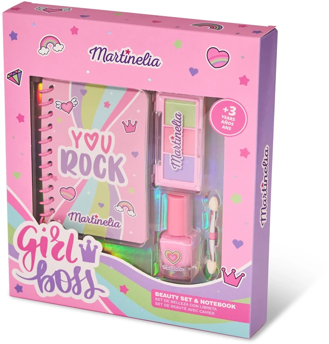Martinelia Supergirl Notebook And Beauty Set vaikiško makiažo rinkinys