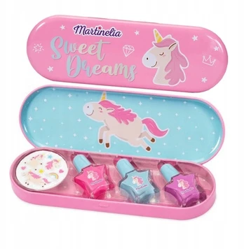 Aquarius MARTINELIA rinkinys manikiurui Little Unicorn, 3 nagų lakai įvairiu spalvu+ lipdukai