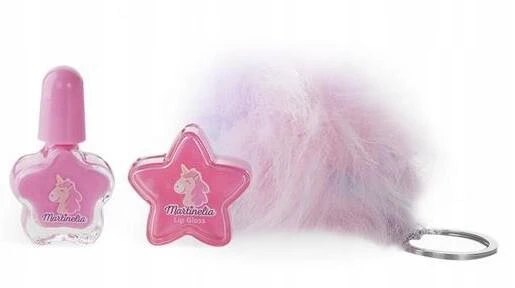 MARTINELIA Little Unicorn kosmetikos rinkinys, nagų lakas, lūpų balzamas, pakabukas raktams