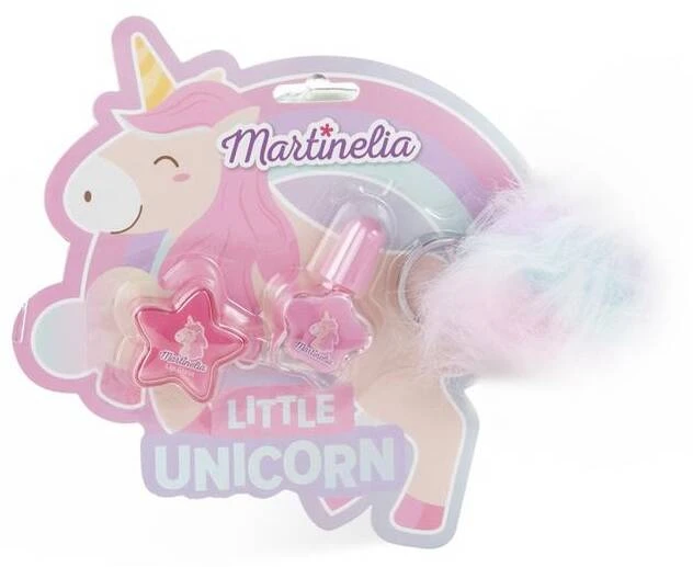 MARTINELIA Little Unicorn kosmetikos rinkinys, nagų lakas, lūpų balzamas, pakabukas raktams