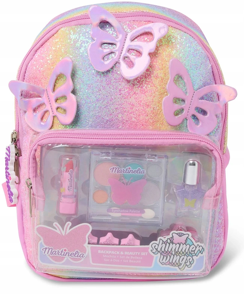 Martinelia Shimmer Wings Bagpack And Beauty Set vaikiškos kosmetikos rinkinys kuprinėje