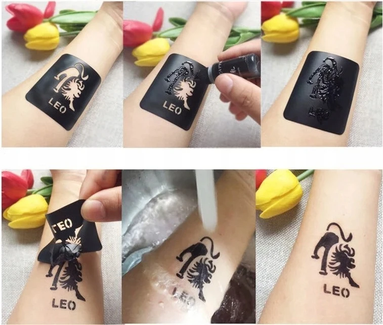 Martius GLITTER TATTUOS ŠABLONAI ŠABLONŲ RINKINYS