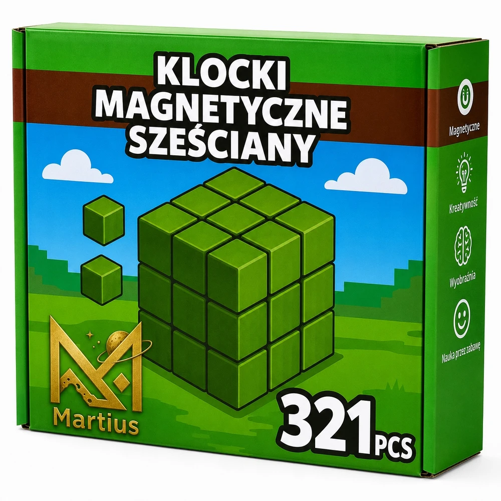 Martius Magnetiniai statybiniai blokai 321 EL+ Magnetinių plokščių konstrukciniai kubeliai