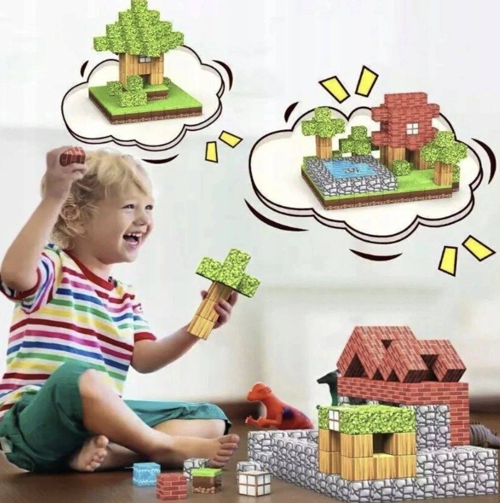 Martius MINECRAFT MAGNETINIAI BLOKAI DIDELI KONSTRUKCINIŲ 100 ELEMENTŲ RINKINYS