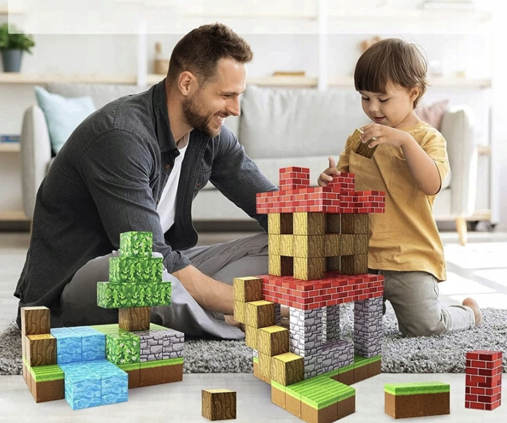 Martius MINECRAFT MAGNETINIAI BLOKAI DIDELI KONSTRUKCINIŲ 100 ELEMENTŲ RINKINYS