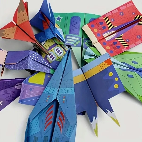 Martius POPIERINIS ORIGAMI PLANE 36 Creative „pasidaryk pats“ rinkinys vaikams Lėktuvo MODELIS