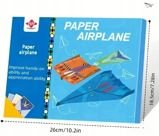 Martius POPIERINIS ORIGAMI PLANE 36 Creative „pasidaryk pats“ rinkinys vaikams Lėktuvo MODELIS