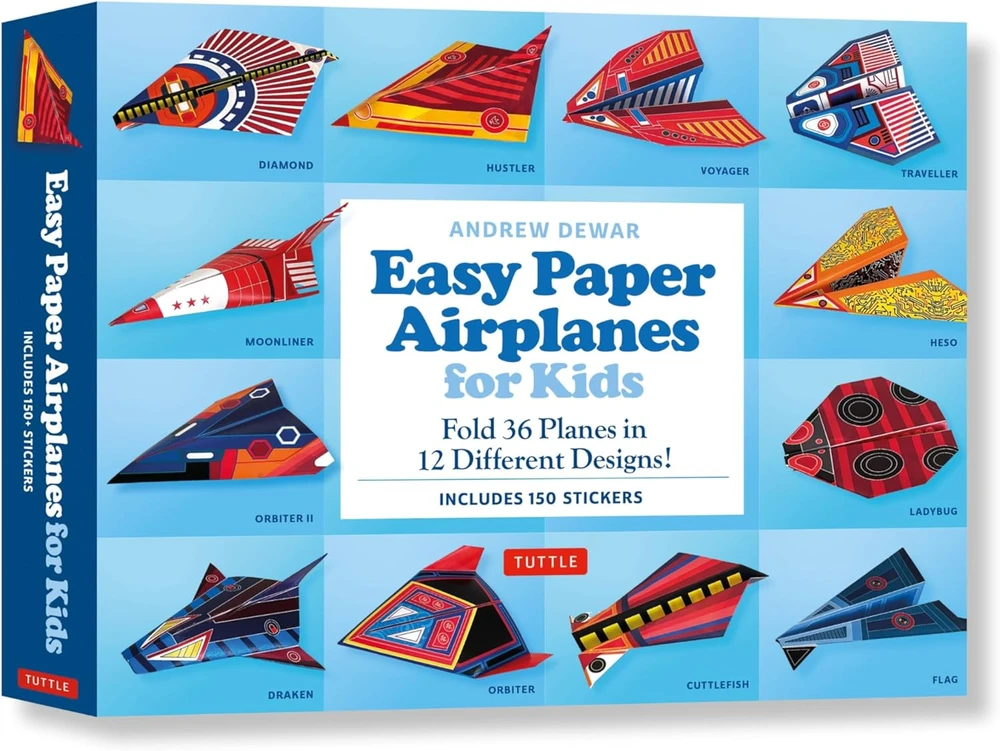 Martius POPIERINIS ORIGAMI PLANE 36 Creative „pasidaryk pats“ rinkinys vaikams Lėktuvo MODELIS