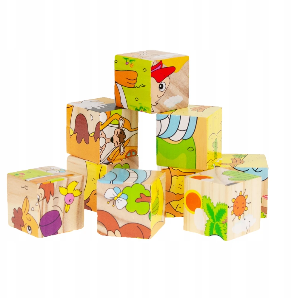 Martom 6IN1 DĖLĖ SU GYVŪNAIS MEDINIAIS KALULAIS DĖLĖS ZOO 9 EL VAIKAMS