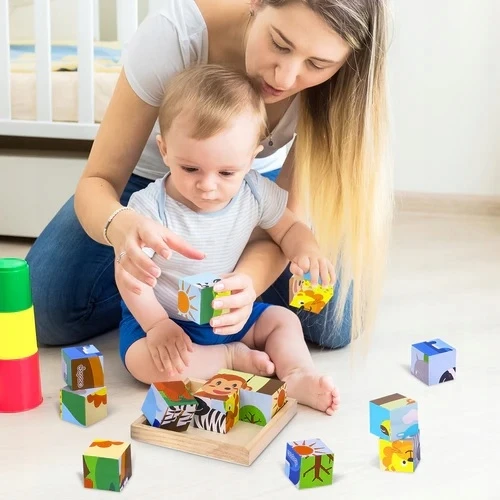 Martom 6IN1 DĖLĖ SU GYVŪNAIS MEDINIAIS KALULAIS DĖLĖS ZOO 9 EL VAIKAMS