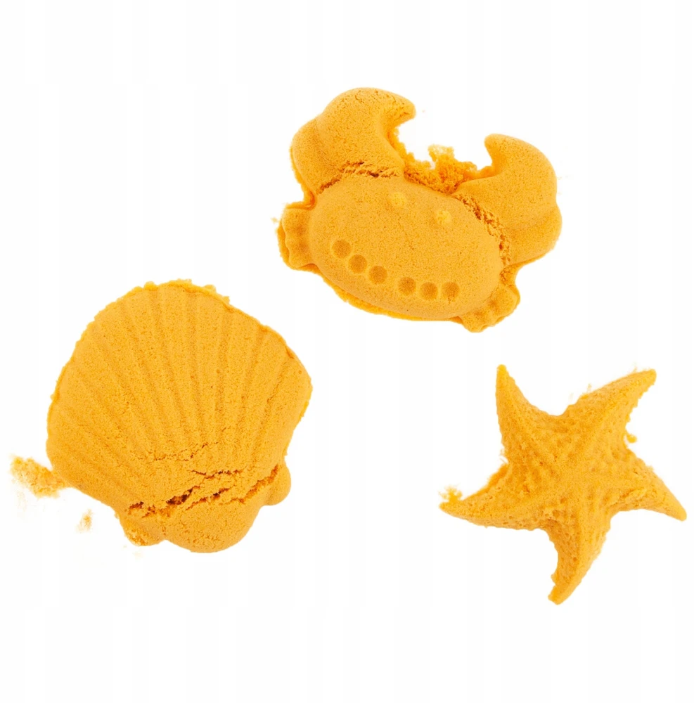 Martom KINETINIS MAGIŠKAS SMĖLIS 1KG SANDLINE SPALVOS ORANŽINIS MANGERINAS