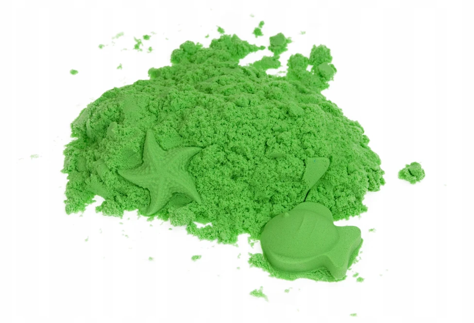 Martom KINETINIS MAGIŠKAS SMĖLIS 1KG SANDLINE COLORS Žalias PLASTIC SUPPLY