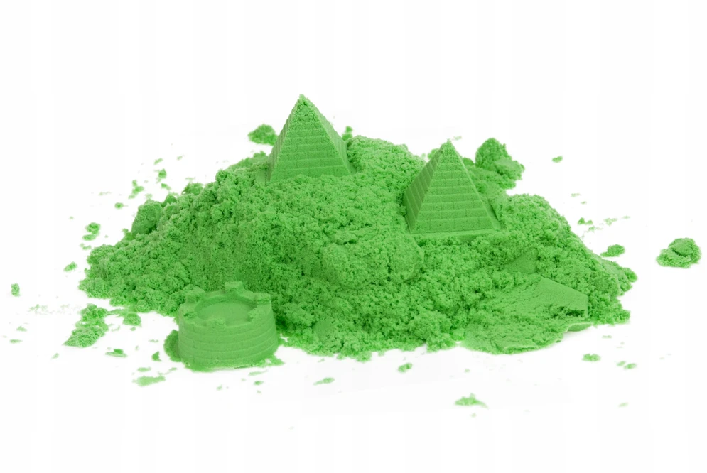 Martom KINETINIS MAGIŠKAS SMĖLIS 1KG SANDLINE COLORS Žalias PLASTIC SUPPLY