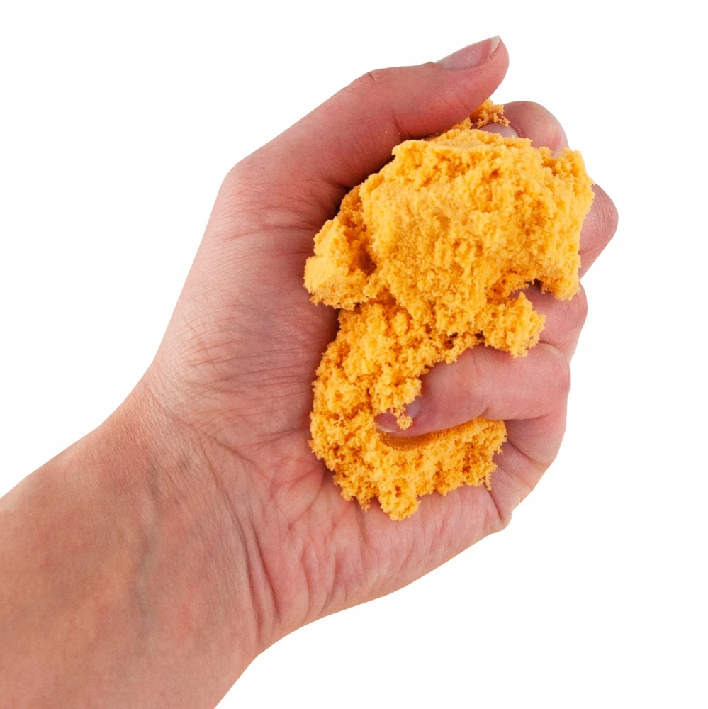 Martom KINETINIS MAGIŠKAS SMĖLIS 1KG SANDLINE SPALVOS ORANŽINIS MANGERINAS