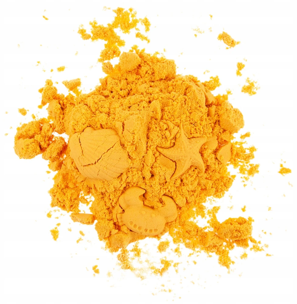 Martom KINETINIS MAGIŠKAS SMĖLIS 1KG SANDLINE SPALVOS ORANŽINIS MANGERINAS