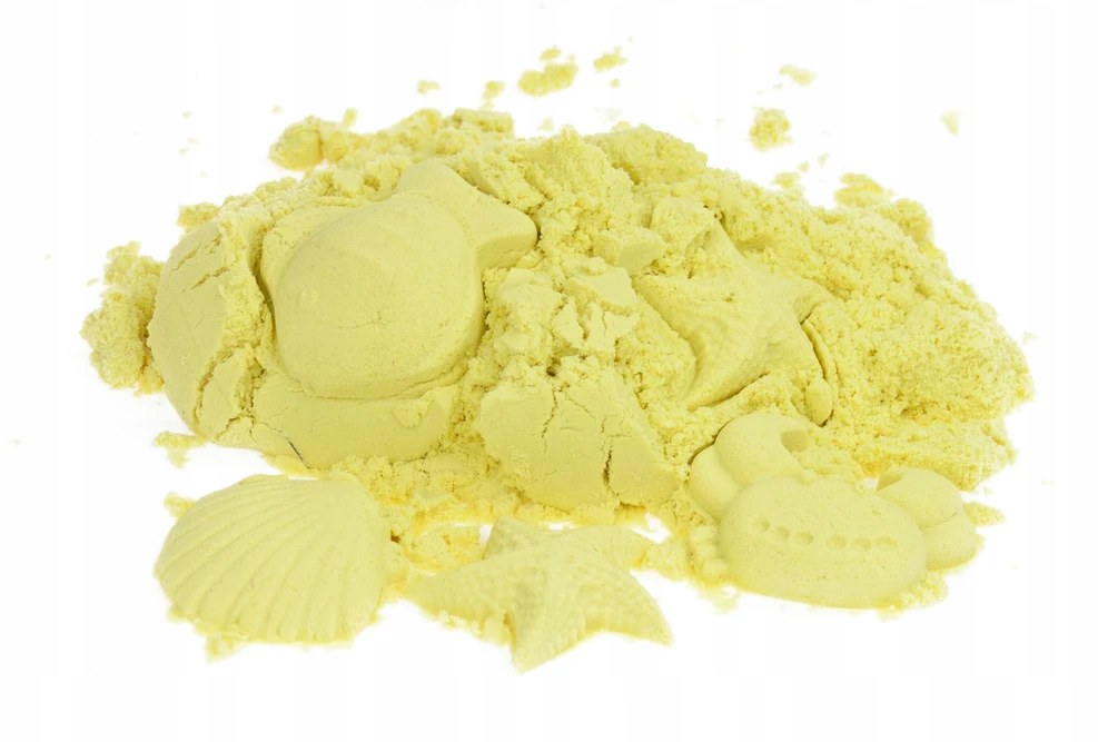 Martom KINETINIS MAGIŠKAS SMĖLIS 1KG SANDLINE SPALVOS GELTONO SMĖLIŲ AKCIJA