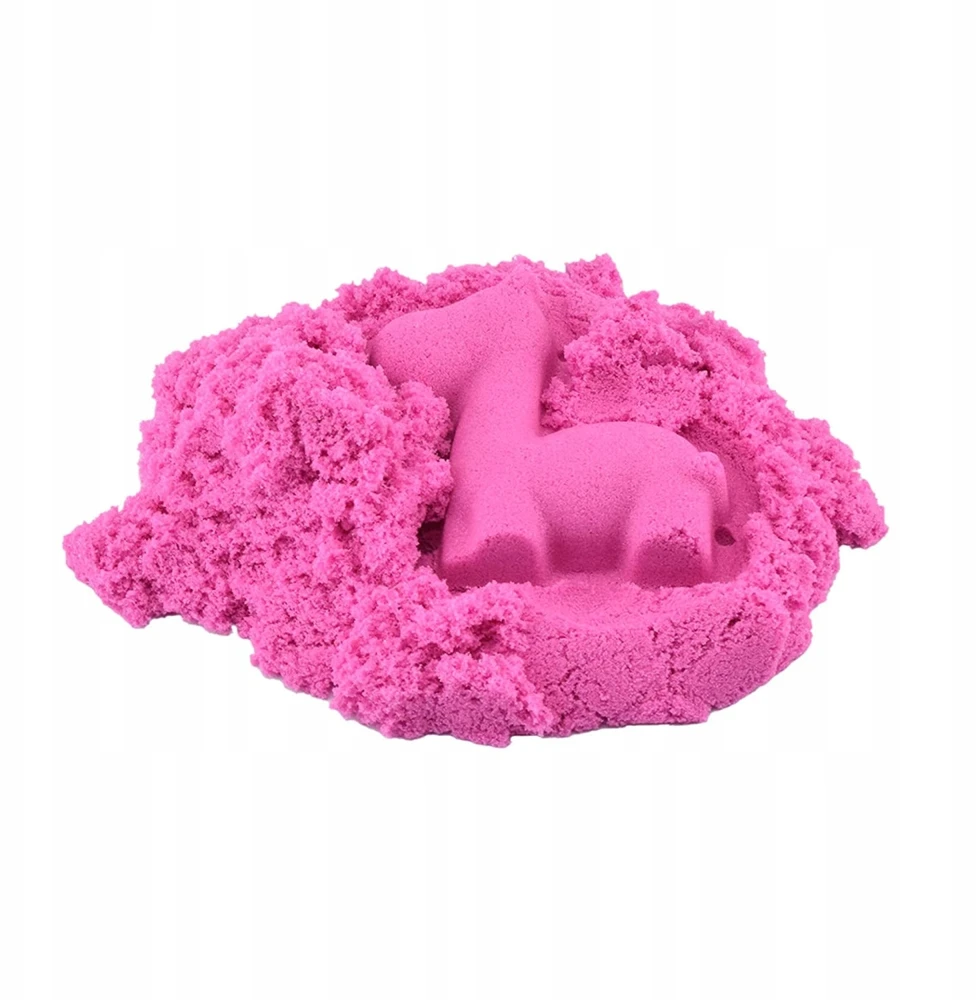 Martom KINETINIS MAGIŠKAS SMĖLIS 1KG SANDLINE COLOR RAUŽIOS PLASTIKOS AKCIJA