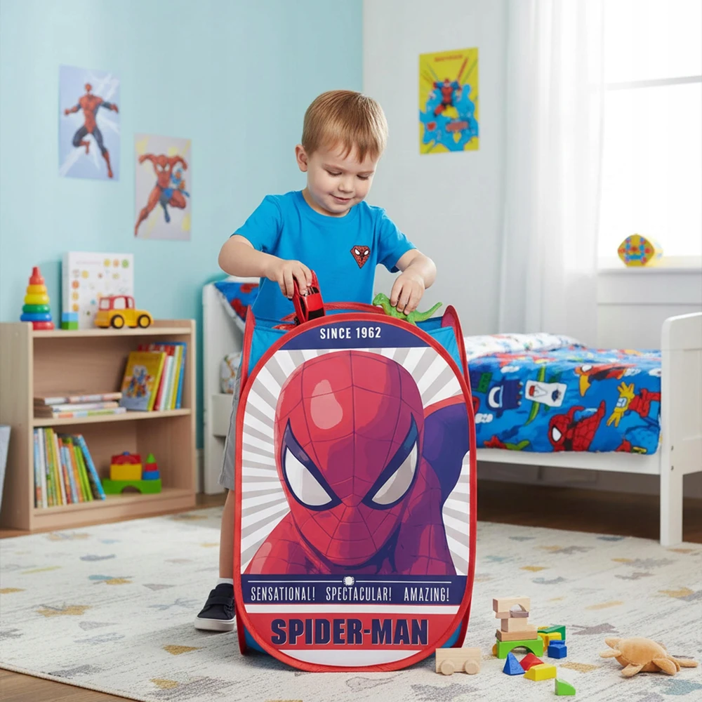 MARVEL sulankstomas kosz na zabawki, Organizer do pokoju POJEMNY 70L
