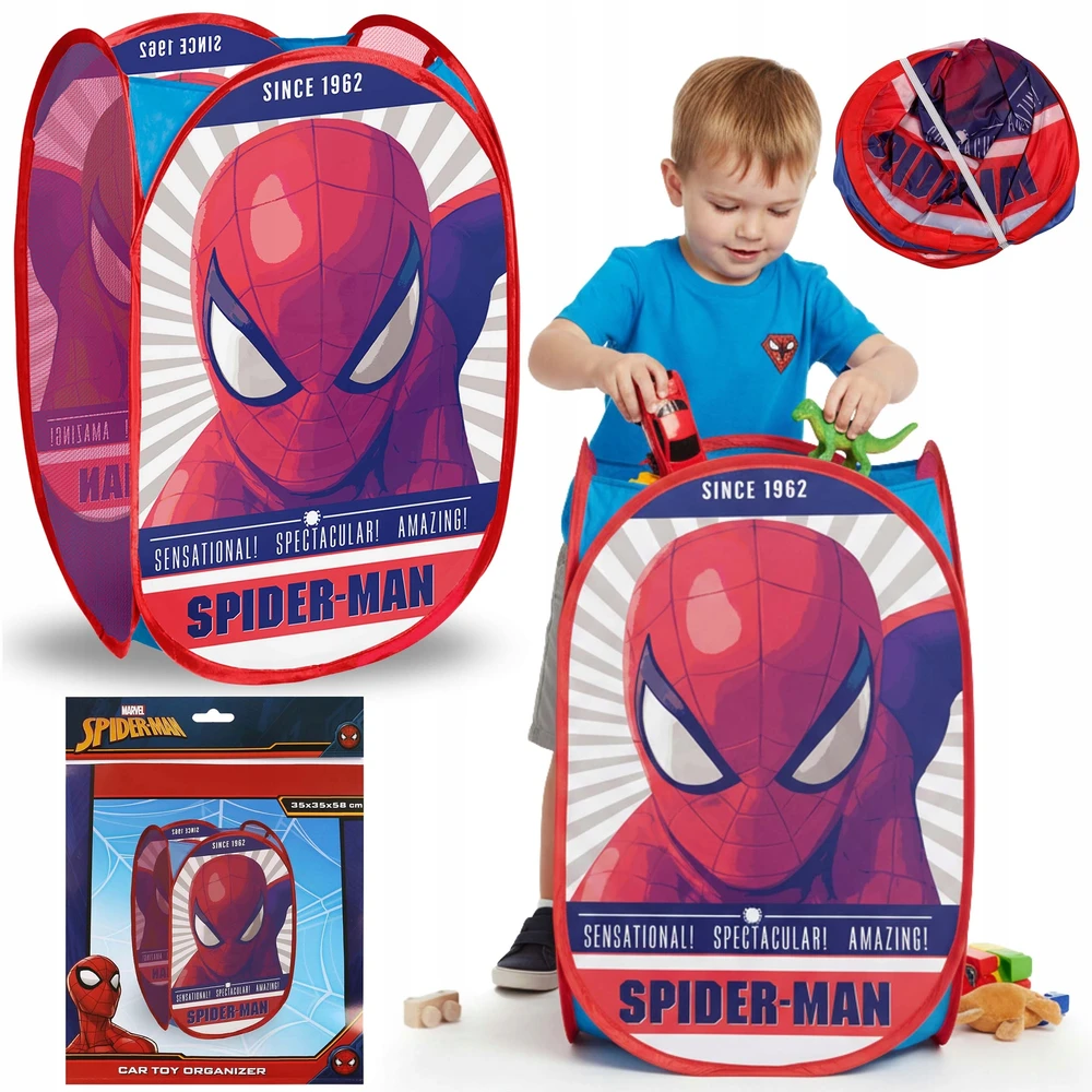 MARVEL sulankstomas kosz na zabawki, Organizer do pokoju POJEMNY 70L