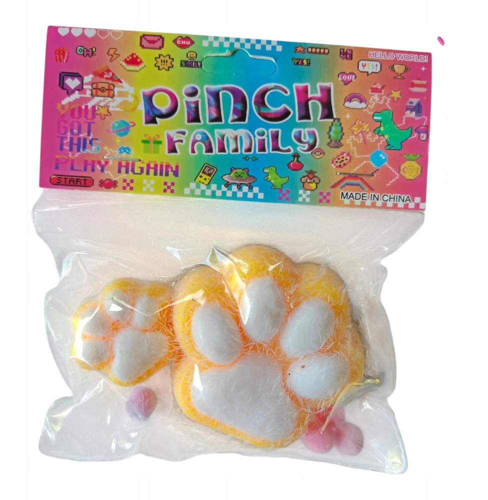 Mas Tex 2x Mochi squishy lipnus squish ŠUNS KATINĖ LETENA gyvūnų letenų plaukai