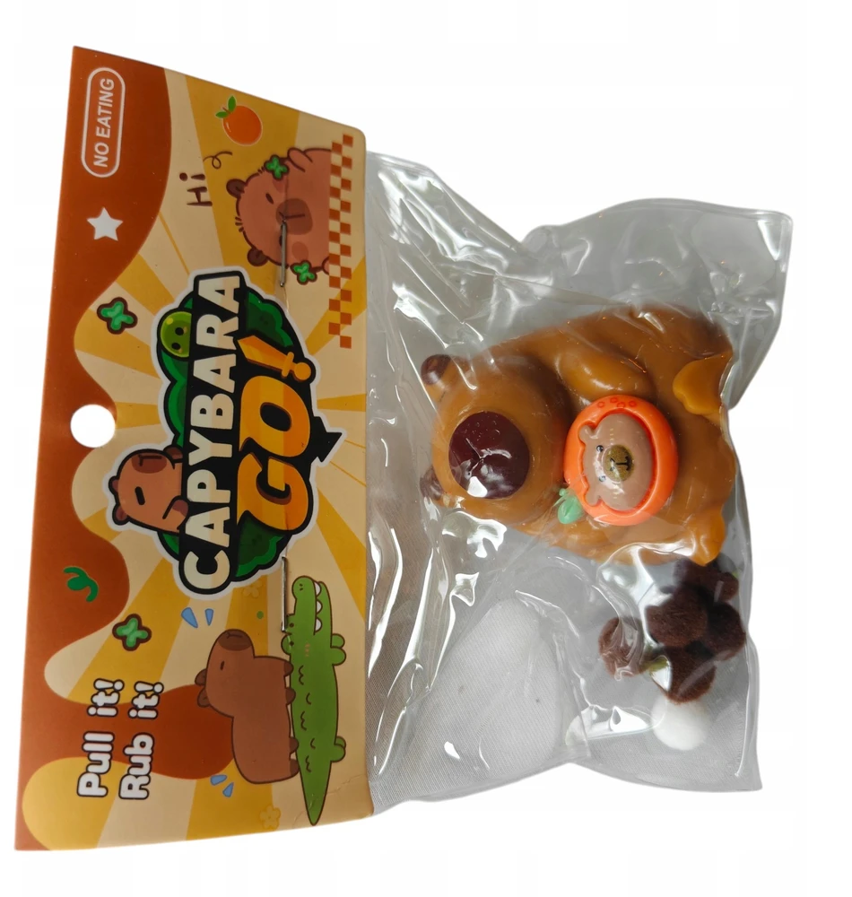Mas Tex Gniotek KAPIBARA MOCHI antistresinis sensorinis STICKY smėlio spalvos SQUISHY 6 cm