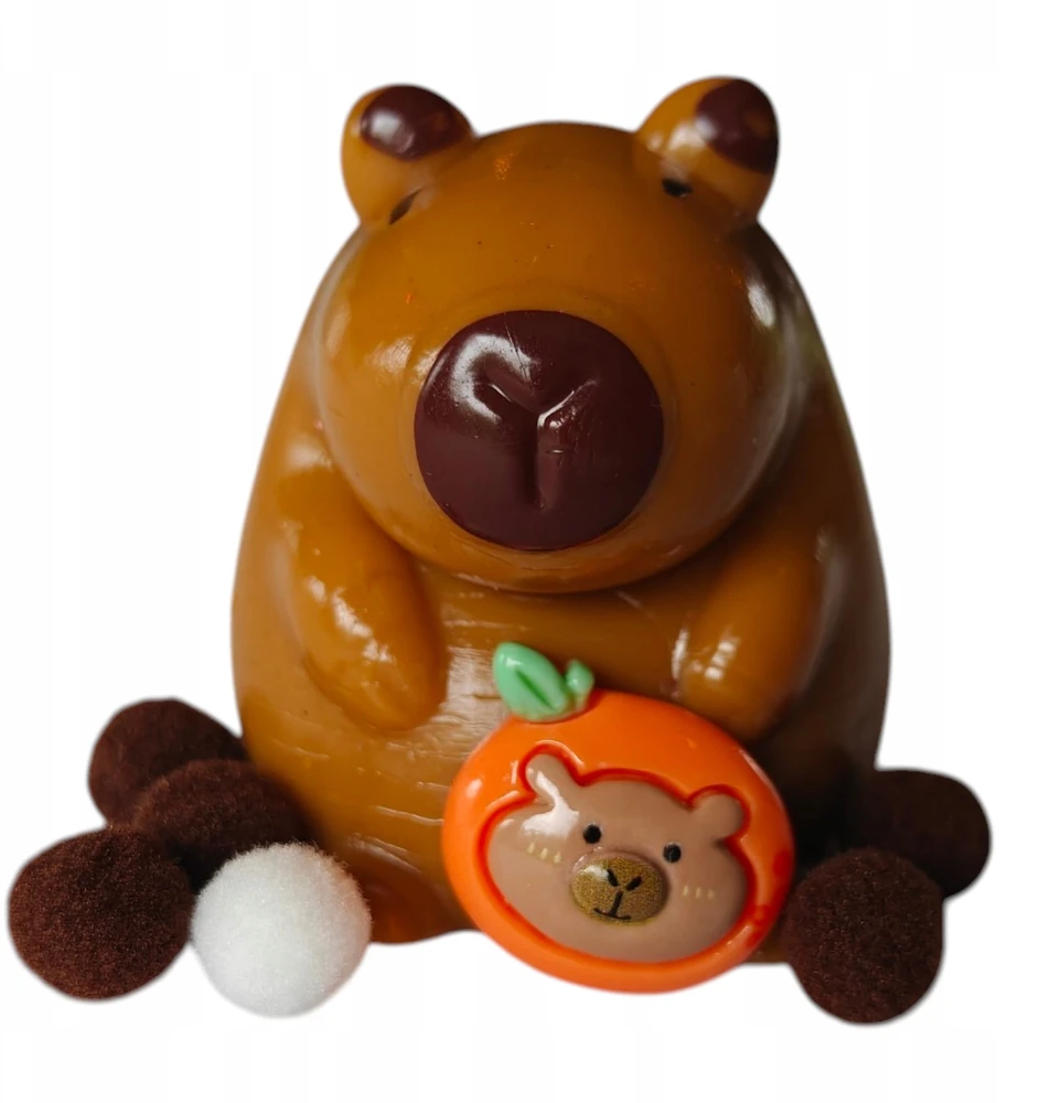 Mas Tex Gniotek KAPIBARA MOCHI antistresinis sensorinis STICKY smėlio spalvos SQUISHY 6 cm