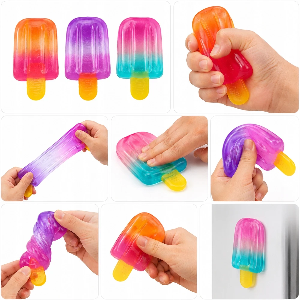 Mas-Tex ICE ICE ant lazdelės anti-stresas squishy Squishy sensorinis lipnus Mochi ADHD