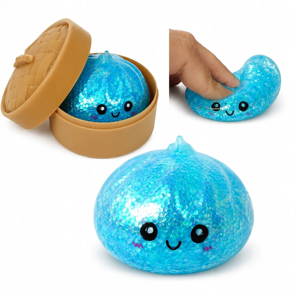 Mas Tex Squishy Dumpling Squishy Dumpling vaivorykštė, antistresinis, sensorinis ir ADHD, 6 cm