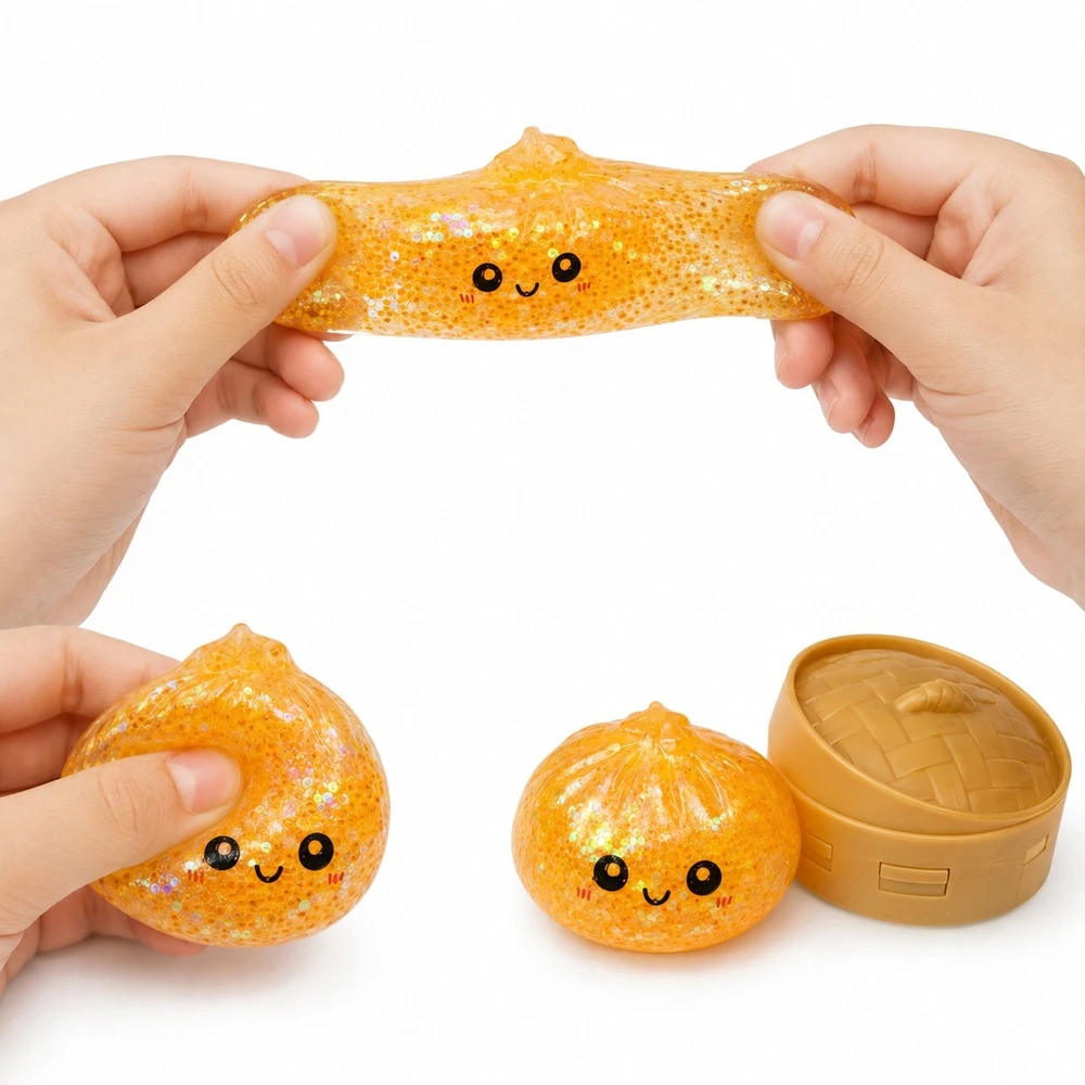 Mas Tex Squishy Dumpling Squishy Dumpling vaivorykštė, antistresinis, sensorinis ir ADHD, 6 cm