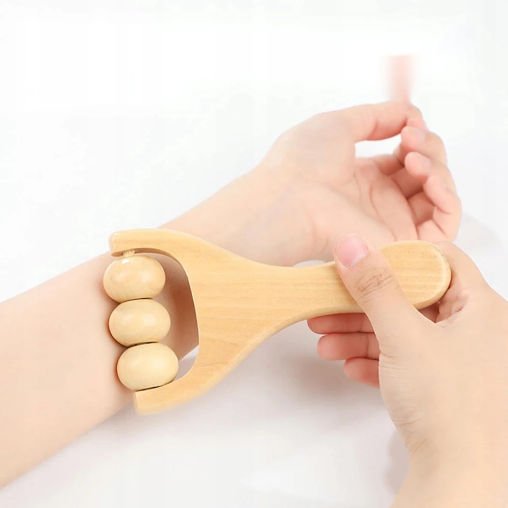 MASAŽINIS VOLINIS 3 Vnt. MEDINIS RINKINYS ERGONOMINIS VOLINIS DAUGIFUNKCINIS